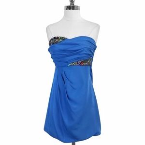 Tibi Strapless Cocktail Dress